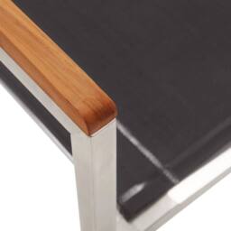 Berkfield Home Garden Chairs 2 pcs Textilene & Stainless Steel Grey - thumbnail 7