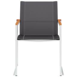 Berkfield Home Garden Chairs 2 pcs Textilene & Stainless Steel Grey - thumbnail 3