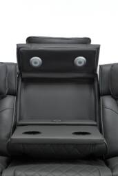 More4Homes Capri Electric Recliner 3 Seater Sofa - Drinks Tray, Wireless Charging in Charcoal - thumbnail 5