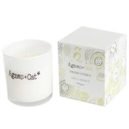 Serenityy Agnes + Cat Fresh Citrus Soy Votive Candle - 200g in White