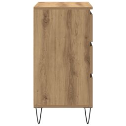 Berkfield Home Sideboard with Drawers Artisan Oak 60x35x70 cm Engineered Wood in Brown - Size: 60 x 35 x 70 cm - thumbnail 7