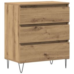 Berkfield Home Sideboard with Drawers Artisan Oak 60x35x70 cm Engineered Wood in Brown - Size: 60 x 35 x 70 cm - thumbnail 2