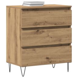 Berkfield Home Sideboard with Drawers Artisan Oak 60x35x70 cm Engineered Wood in Brown - Size: 60 x 35 x 70 cm - thumbnail 3