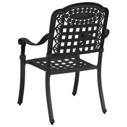 Berkfield Home Garden Chairs - Set of 2, Black Cast Aluminum - thumbnail 6