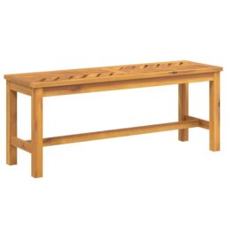 Berkfield Home Garden Bench 110 cm Solid Wood Acacia in Brown - thumbnail 2