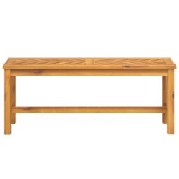Berkfield Home Garden Bench 110 cm Solid Wood Acacia in Brown - thumbnail 3