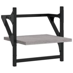 Berkfield Home Wall Shelves with Bars 2 pcs Grey Sonoma 30x25x30 cm - Size: 30 x 25 x 30 cm - thumbnail 4