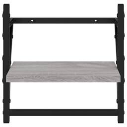 Berkfield Home Wall Shelves with Bars 2 pcs Grey Sonoma 30x25x30 cm - Size: 30 x 25 x 30 cm - thumbnail 5