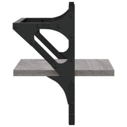 Berkfield Home Wall Shelves with Bars 2 pcs Grey Sonoma 30x25x30 cm - Size: 30 x 25 x 30 cm - thumbnail 6
