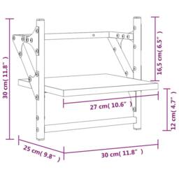 Berkfield Home Wall Shelves with Bars 2 pcs Grey Sonoma 30x25x30 cm - Size: 30 x 25 x 30 cm - thumbnail 9