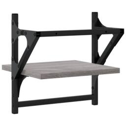Berkfield Home Wall Shelves with Bars 2 pcs Grey Sonoma 30x25x30 cm - Size: 30 x 25 x 30 cm - thumbnail 7