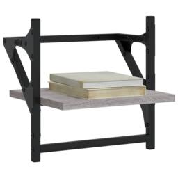 Berkfield Home Wall Shelves with Bars 2 pcs Grey Sonoma 30x25x30 cm - Size: 30 x 25 x 30 cm - thumbnail 1