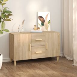 Berkfield Home Sideboard Sonoma Oak 100x36x60 cm Engineered Wood in Brown - Size: 100 x 36 x 60 cm - thumbnail 1