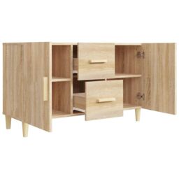 Berkfield Home Sideboard Sonoma Oak 100x36x60 cm Engineered Wood in Brown - Size: 100 x 36 x 60 cm - thumbnail 5