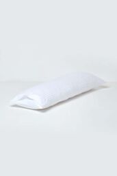 Homescapes Egyptian Cotton Ultrasoft Body Pillowcase 330 TC in White - thumbnail 3