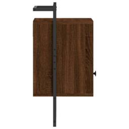 Berkfield Home Bedside Cabinets Wall-mounted 2 pcs Smoked Oak 35x30x51 cm Wood in Brown - Size: 35 x 30 x 51 cm - thumbnail 8