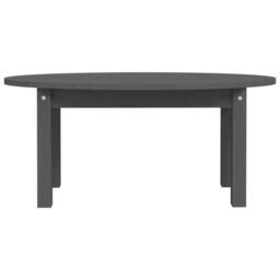 Berkfield Home Coffee Table Grey 80x40x35 cm Solid Wood Pine - Size: 80 x 40 x 35 cm - thumbnail 5