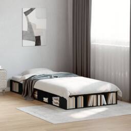 Berkfield Home Bed Frame without Mattress Black 100x200 cm - thumbnail 2