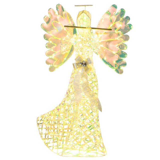 Costway 5.2 FT Lighted Angel Christmas Decoration 3D Glittering Halo Angel - image 1