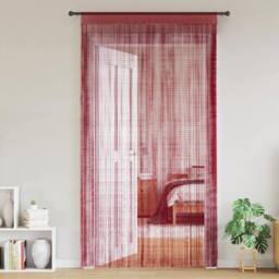 Berkfield Home String Curtains 2 pcs 140x250 cm Burgundy - thumbnail 1
