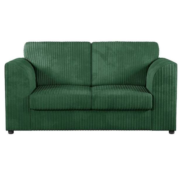 Furniture 786 Hannah Jumbo Cord Full Back 2 Seater Sofa in Green - image 1