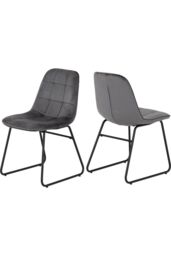 Seconique Hamilton Large Dining Set with Lukas Chairs in Grey - thumbnail 4