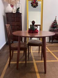 Nordlys Round Scandinavian Design Dining Table Wood in Dark Brown - thumbnail 8