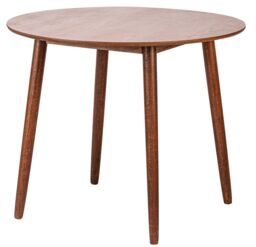 Nordlys Round Scandinavian Design Dining Table Wood in Dark Brown