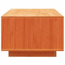 Berkfield Home Beautiful Coffee Table Wax Brown 110x50x33.5 cm Solid Wood Pine - thumbnail 6