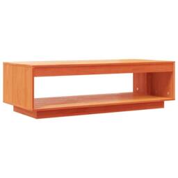 Berkfield Home Beautiful Coffee Table Wax Brown 110x50x33.5 cm Solid Wood Pine - thumbnail 3