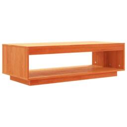 Berkfield Home Beautiful Coffee Table Wax Brown 110x50x33.5 cm Solid Wood Pine - thumbnail 7