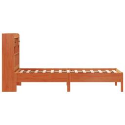 Berkfield Home Bookcase Bed without Mattress Wax Brown 100x200 cm Solid Wood Pine - thumbnail 5