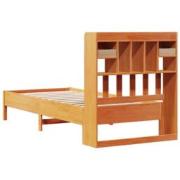Berkfield Home Bookcase Bed without Mattress Wax Brown 100x200 cm Solid Wood Pine - thumbnail 6