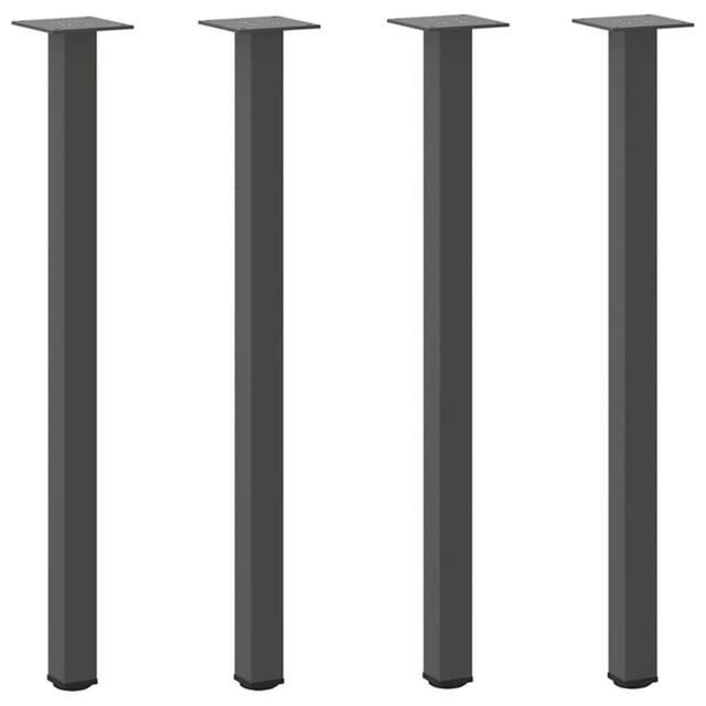 Berkfield Home Coffee Table Legs 4 pcs Anthracite 72-74 cm Steel in Dark Grey - image 1