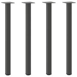 Berkfield Home Coffee Table Legs 4 pcs Anthracite 72-74 cm Steel in Dark Grey - thumbnail 1