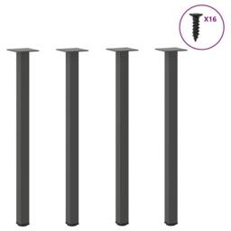 Berkfield Home Coffee Table Legs 4 pcs Anthracite 72-74 cm Steel in Dark Grey - thumbnail 2