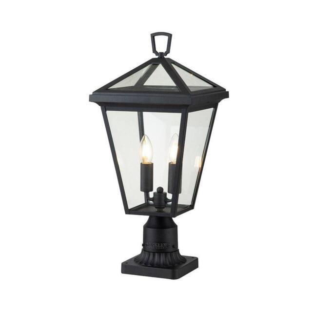Netlighting Hinkley Alford Place Outdoor Pedestal Light Museum Black IP44 - image 1