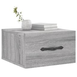 Berkfield Home Decorative Wall-mounted Bedside Cabinet Grey Sonoma 35x35x20 cm - Size: 35 x 35 x 20 cm - thumbnail 1