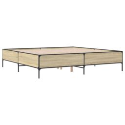 Berkfield Home Bed Frame without Mattress Sonoma Oak 180x200 cm Super King in Brown - thumbnail 3