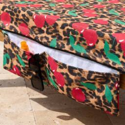OHS Leopard Beach Towel with Bag Quick Dry Absorbent Travel Spa - thumbnail 3