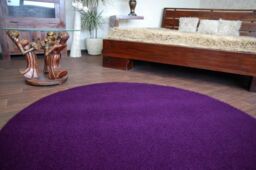 RugsX Round Eton Rug in Purple - Size: 133 cm diameter - thumbnail 2