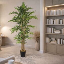 Leaf 150cm Design UK Realistic Artificial Bamboo Plants / Trees in Green - thumbnail 3