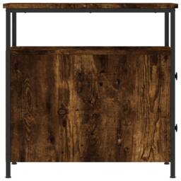 Berkfield Home Bedside Cabinets 2 pcs Smoked Oak 30x60x60 cm Engineered Wood in Brown - Size: 30 x 60 x 60 cm - thumbnail 8