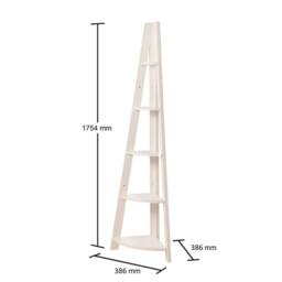 Havendro 5 Tier Bookcase Wall Unit Shelving Organiser Living White - Size: 0.6m2 - thumbnail 2