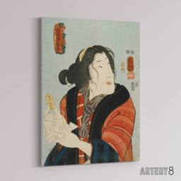 "Artery8 Courtesan Shiraito Vintage Japanese Kuniyoshi Canvas Wall Art - Size: W24"" x H32""" - thumbnail 2