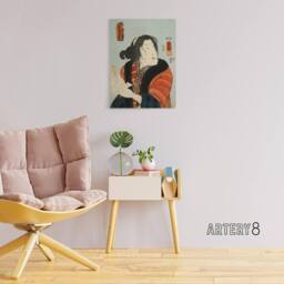 "Artery8 Courtesan Shiraito Vintage Japanese Kuniyoshi Canvas Wall Art - Size: W24"" x H32""" - thumbnail 3