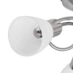 Berkfield Home Ceiling Lamp with Glass Shades for 3 E14 Bulbs in White - thumbnail 3