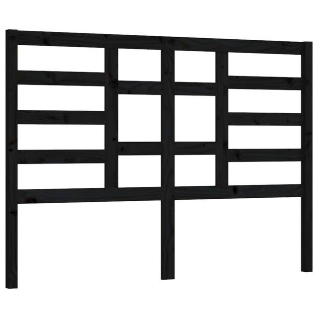 Berkfield Home Bed Headboard Black 166x4x104 cm Solid Wood Pine - Size: 166 x 4 x 104 cm - image 1