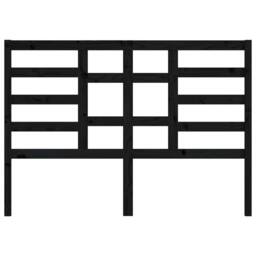 Berkfield Home Bed Headboard Black 166x4x104 cm Solid Wood Pine - Size: 166 x 4 x 104 cm - thumbnail 4