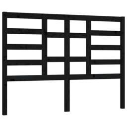 Berkfield Home Bed Headboard Black 166x4x104 cm Solid Wood Pine - Size: 166 x 4 x 104 cm - thumbnail 1